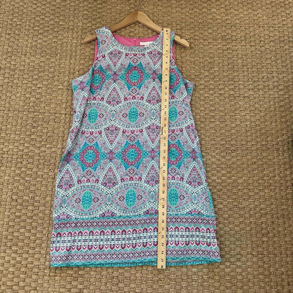 London Times Women's Sleeveless Patterned Dress US Size 14 Multicolor - Picture 9 of 9